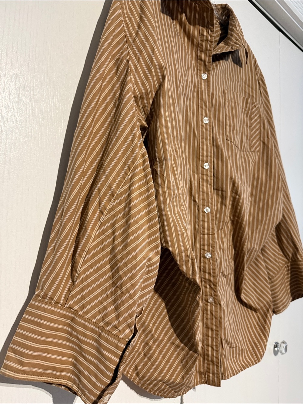 Free People Sabine Striped Articulated Shirt Button Down Cotton Sz XL NWOT - Picture 10 of 16